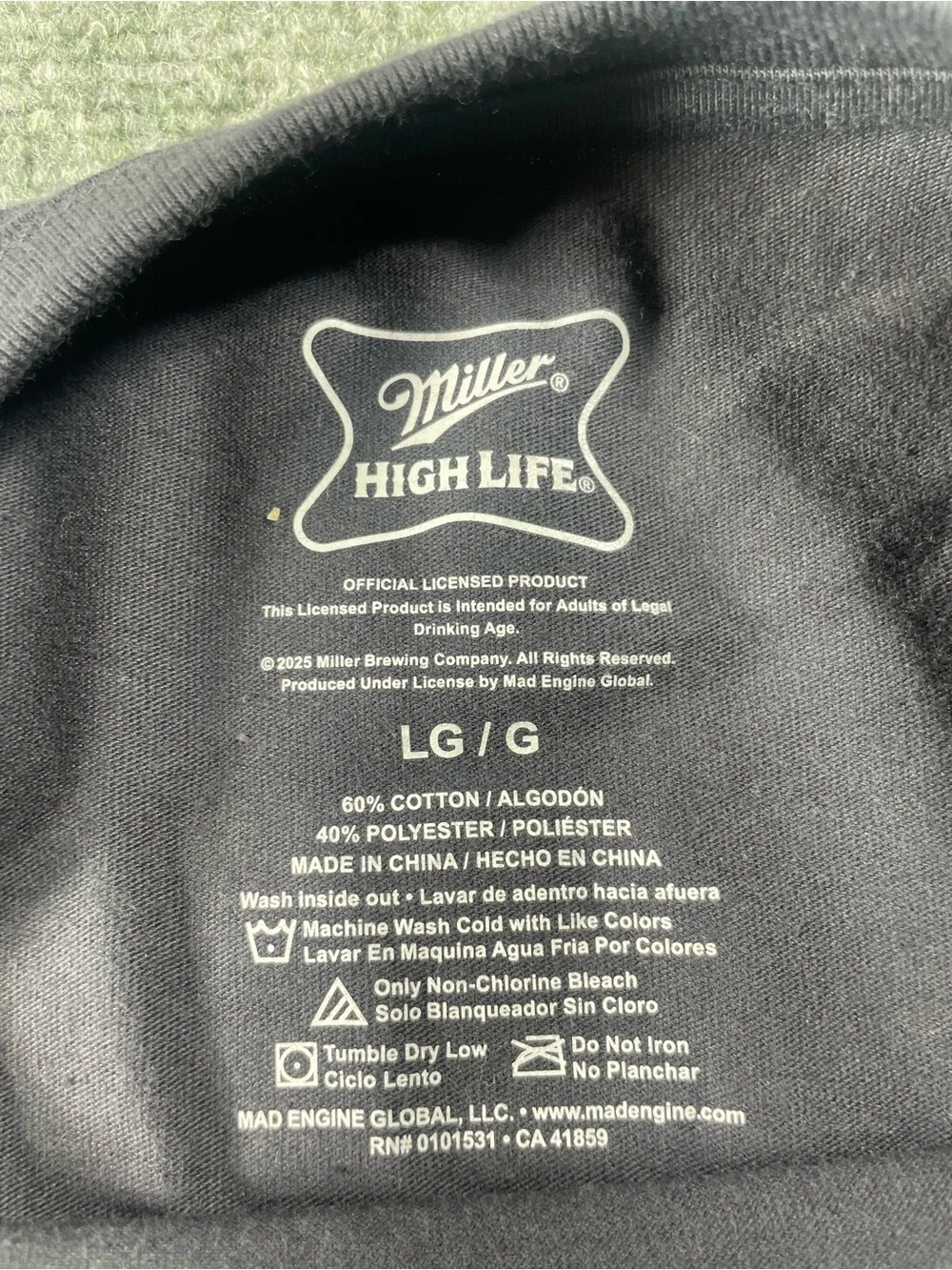 Miller High Life‎ Racing Black Long Sleeve Tee